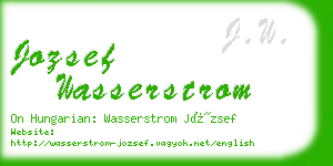 jozsef wasserstrom business card